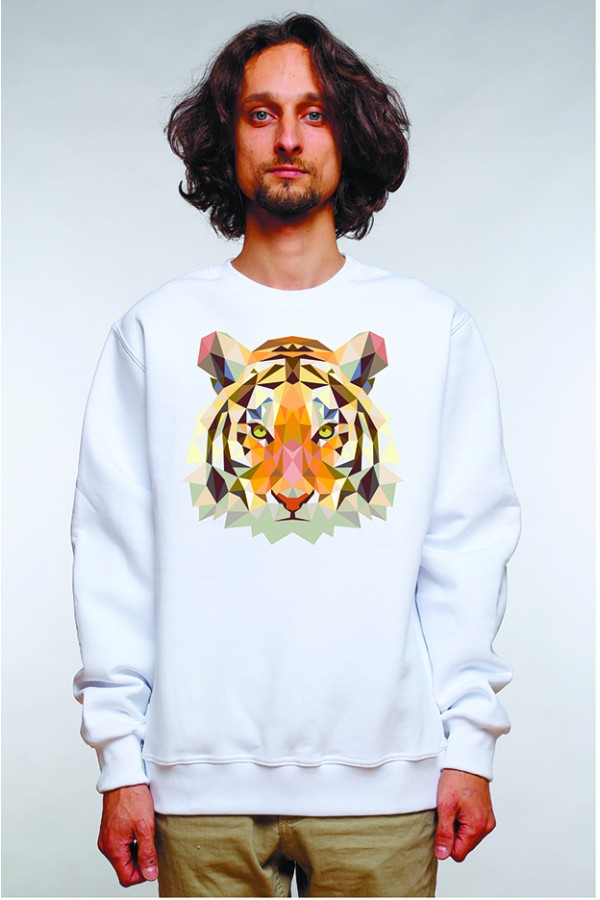 Толстовка с тигром, свитшот с тигром, футболка с тигром
