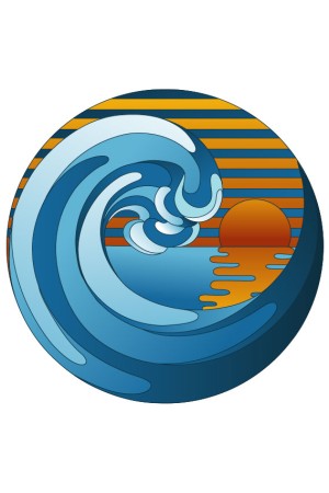 Худи с принтом Цунами, свитшот Цунами, футболка Цунами