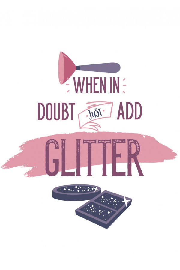 Толстовка, свитшо, футболка  для девочек и девушек When in doubt just add glitter!