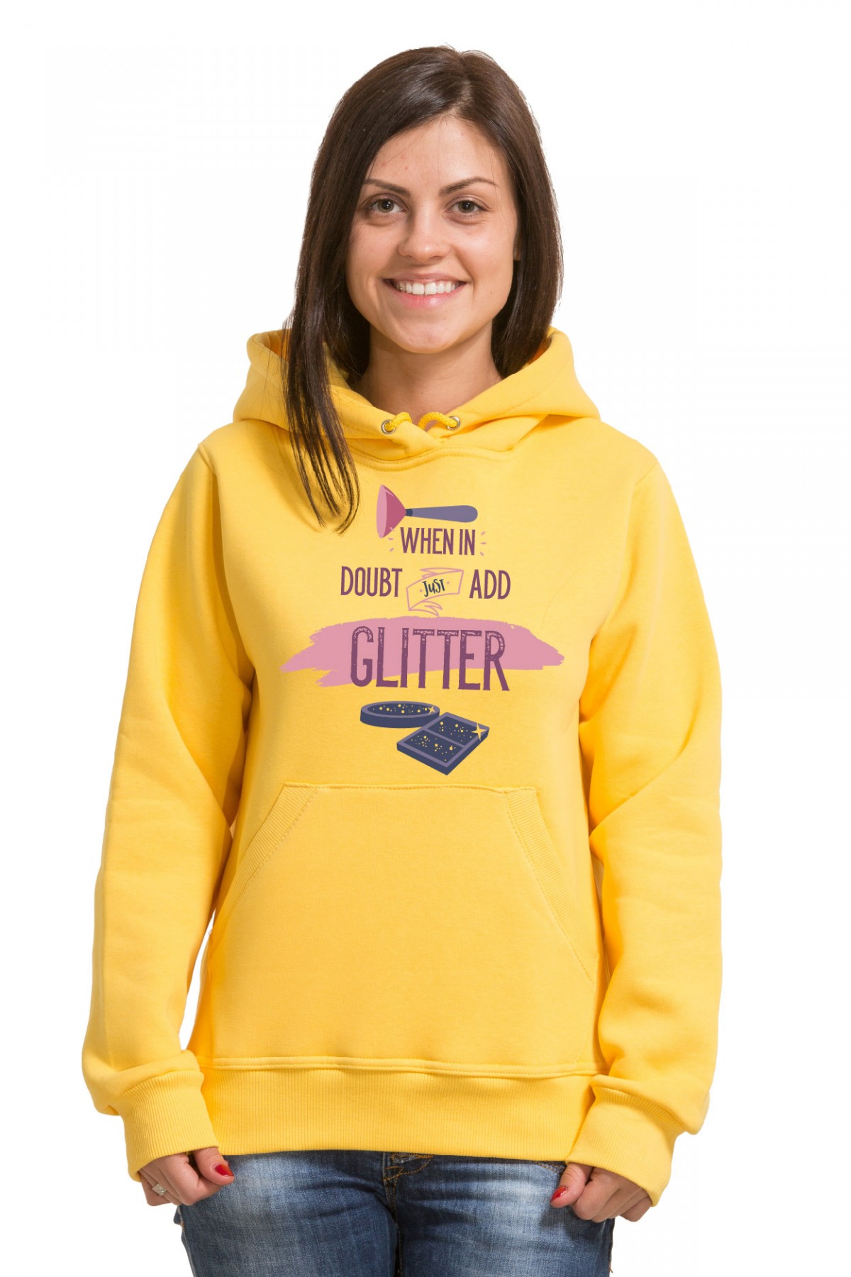 Толстовка, свитшо, футболка  для девочек и девушек When in doubt just add glitter! — фото 7