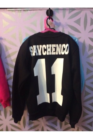 Худи свитшот с номером(цифрами) - вариант нанесения 4