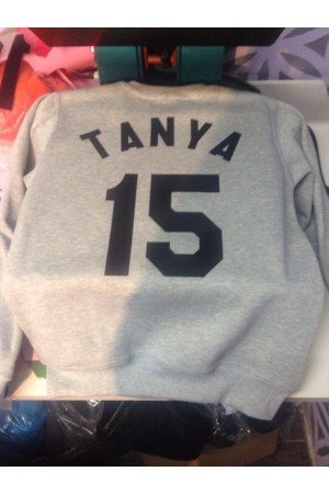 Худи свитшот с номером(цифрами) - вариант нанесения 6