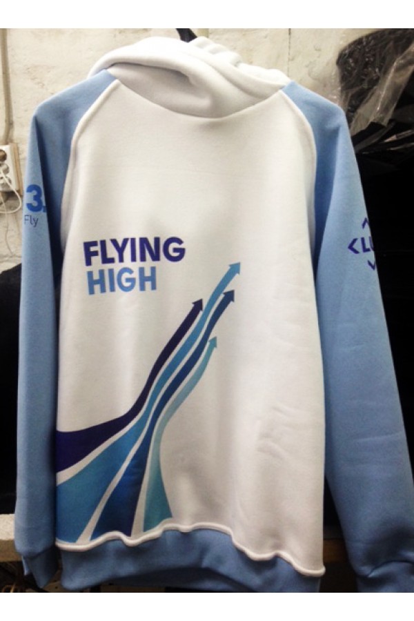  Flying High Пошив толстовок на заказ оптом    Пошив толстовок на заказ по макету клиента + печать логотипа на них 