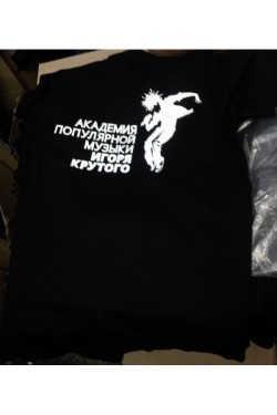 Печать на 20 черных футболках белого логотипа термотрансфером