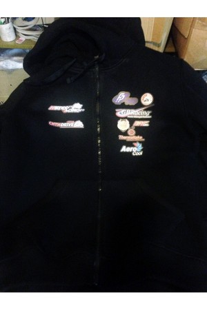 Печать на толстовках с молнией