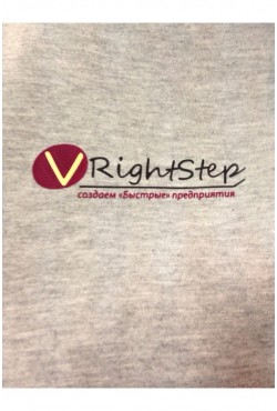 30 толстовок серый меланж с логотипом фирмы Rightstep по цветам заказчика