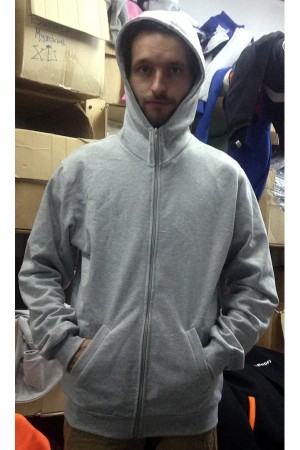 Тонкие серые толстовки с капюшоном на заказ