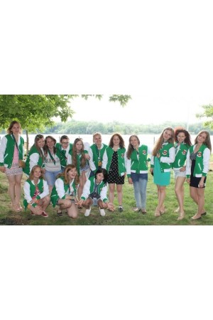 Зеленые бомберы оптом мужские и женские для молодежной команды 14 шт