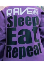 sveatshirt-rave-sleep-eat-repeat   Магазин Толстовок Свитшот, толстовки на заказ со своим принтом, картинкой,изображением, надписью. Выполненые заказы от 1 шт