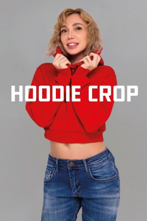 Укороченные худи оптом пошив на заказ из вашего сырья, модель Crop Hoodie