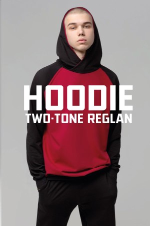 Пошив лонгсливов с капюшоном оптом из своего сырья, модель Two-Tone Longsleeve summer