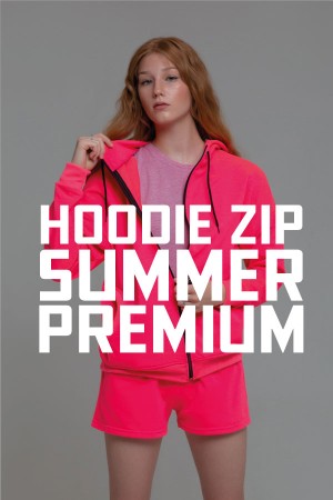 Зип худи оптом, пошив на заказ из своего сырья, модель Zip-Hoodie Summer Premium