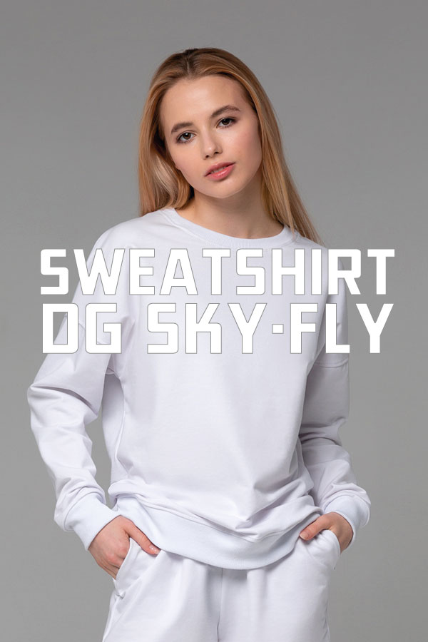  Пошив Свитшотов оптом, модель Sweatshirt Fly Sky    Свитшоты легкие оптом пошив на заказ из вашего сырья, модель Fly bat 