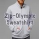 Zip-Olympic Sweatshirt - Свитшот на молнии с воротником стойкой