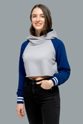 Cropped Hoodie  Укороченная  толстовка-топ  Demi-season на петле Diagonal