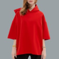 Hooded T-shirt Oversize «RoXy» - Фото на девушках