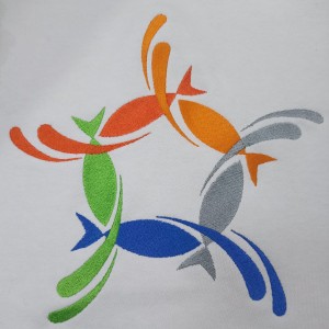 Вышивка логотипа в 5 цветов А4 формат