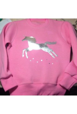 1 женский и 2 детских свитшота с Единорогом(серебристая пленка)
