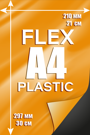 Печать 750 микрон флекстран  эффект пластика А4