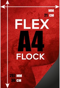 Печать Flex винил А4 | Flock - Бархатистая печать