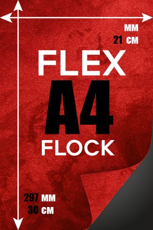 Печать Flex винил А4 | Flock - Бархатистая печать