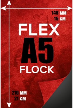 Печать Flex винил А5 | Flock - Бархатистая печать