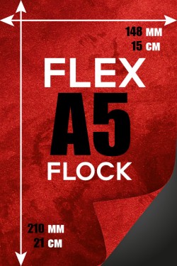 Печать Flex винил А5 | Flock - Бархатистая печать