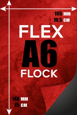 Печать Flex винил А6 | Flock - Бархатистая печать