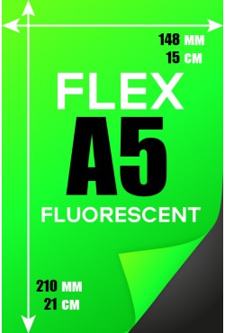 Печать Flex винил А5 |Флуоресцентная пленка (светится в УФ освещении)