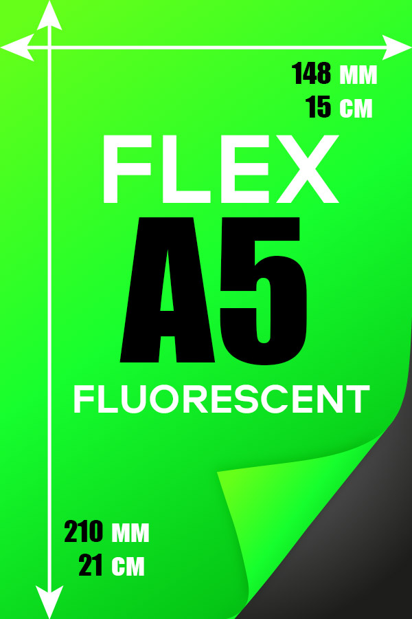  Printing Flex Vinyl A5 fluorescent    Печать Flex винил А5 |Флуоресцентная пленка (светится в УФ освещении) 