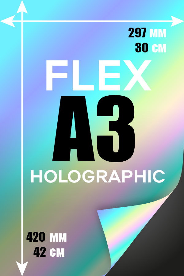  Printing Hologram A3    Печать Flex винил А3 | Hologram 