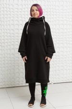 платье кокон черное женские с начесом зимнее