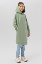  Dress Hoodie Pistachio M-40-42-Teenage-(Подростковый)    Dress Hoodie Pistachio  - Платье-худи Фисташковое! 