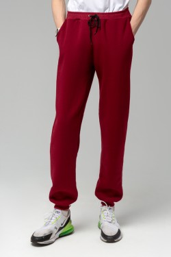 Мужские спортивные брюки бордовые утепленные зимние 330гр