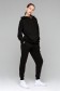  Flight suit joggers hoodies black XS-38-40-Woman-(Женский)    Летний женский спортивный костюм черный: худи с рукавом оверсайз и брюки джоггеры 
