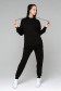 Летний женский спортивный костюм черный: худи с рукавом оверсайз и брюки джоггеры   Магазин Толстовок Летние костюмы: тонкая худи и джоггеры ЖЕНСКИЕ