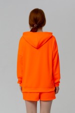 купить неоновую оранжевую худи женскую