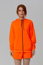 флюрисцентный летний зиппер женский оранжевый