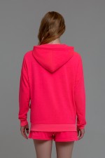 неоновая розовая худи