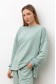  SWEATSHIRT OVERSIZE Shalfey color XL-46-48-Woman-(Женский)    Свитшот оверсайз диагональ цвет: Шалфей 