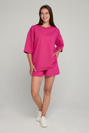 Шорты женские летние фуксия (малиновые)