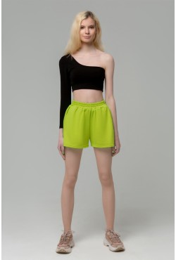Шорты боксеры женские летние салатовые (лайм)