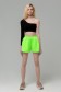  High-waisted Shorts NEON Green 3XL-50-52-Woman-(Женский)    Шорты женские летние зеленые неоновые 