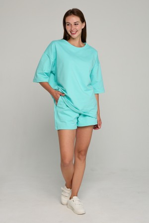 Шорты женские летние цвет Тиффани