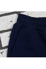 Темно-синие шорты оверсайз удлиненные (бермуды) унисекс   Магазин Толстовок Шорты Оверсайз - Женский размерный ряд