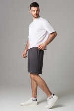 Мужские шорты оверсайз бермуды цвет графитовый (темно-серый) унисекс   Магазин Толстовок Шорты Оверсайз - Мужской размерный ряд