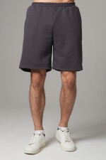 Мужские шорты оверсайз бермуды цвет графитовый (темно-серый) унисекс   Магазин Толстовок Шорты Оверсайз - Мужской размерный ряд