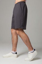 Мужские шорты оверсайз бермуды цвет графитовый (темно-серый) унисекс   Магазин Толстовок Шорты Оверсайз - Мужской размерный ряд