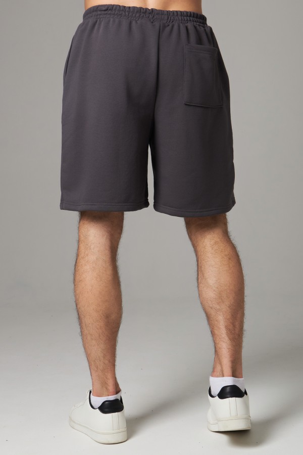 Мужские шорты оверсайз бермуды цвет графитовый (темно-серый) унисекс   Магазин Толстовок Шорты Оверсайз - Мужской размерный ряд
