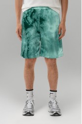 Мужские шорты оверсайз трикотажные модель бермуды цвет Тай дай изумруд